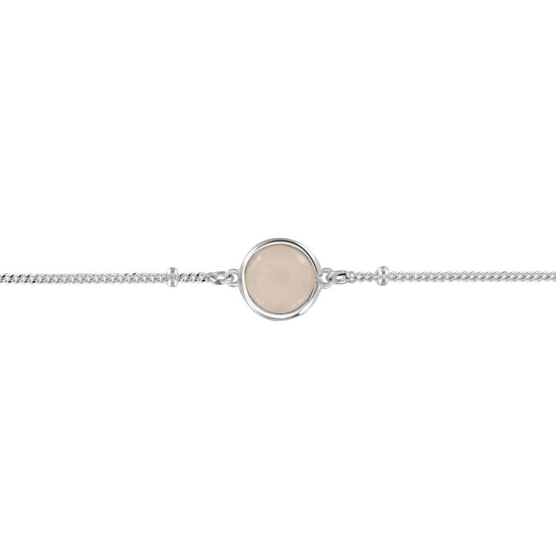 Rose Quartz Stone Chain Bracelet