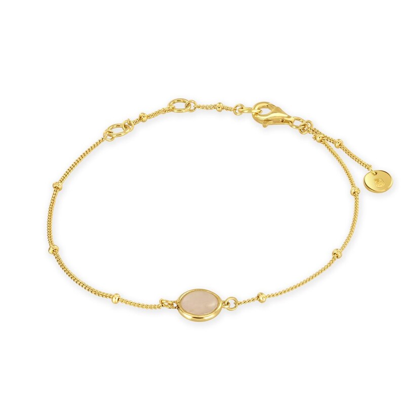 Rose Quartz Stone Chain Bracelet