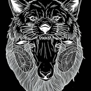 Sheep in wolves clothing tee Alternative apparel style unique limited commission commissioned art unisex tattoo tattoo style design