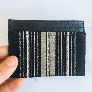 Billetera de cuero tejida a mano - Soporte para tarjeta - Billetera de cuero - Billetera delgada - Pequeño regalo perfecto - Regalo de Navidad - Billetera unisex