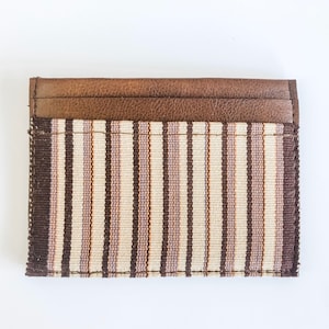 Billetera de cuero tejida a mano - Soporte para tarjeta - Billetera de cuero - Billetera delgada - Pequeño regalo perfecto - Regalo de Navidad - Billetera unisex