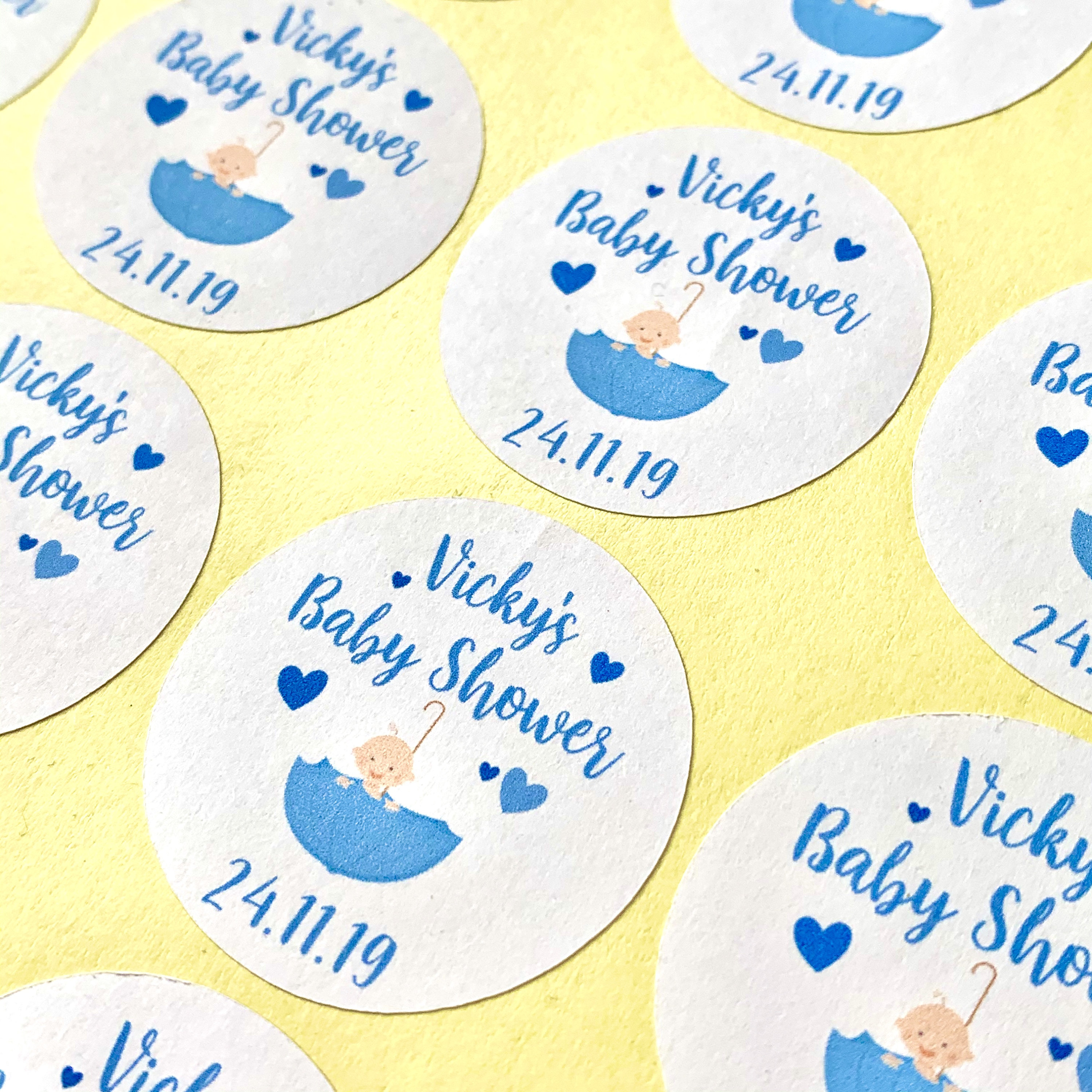 Personalised Stickers for Baby Shower or Birthdays Etsy