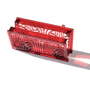 Jupiter acrylic clutch in translucent red image 9