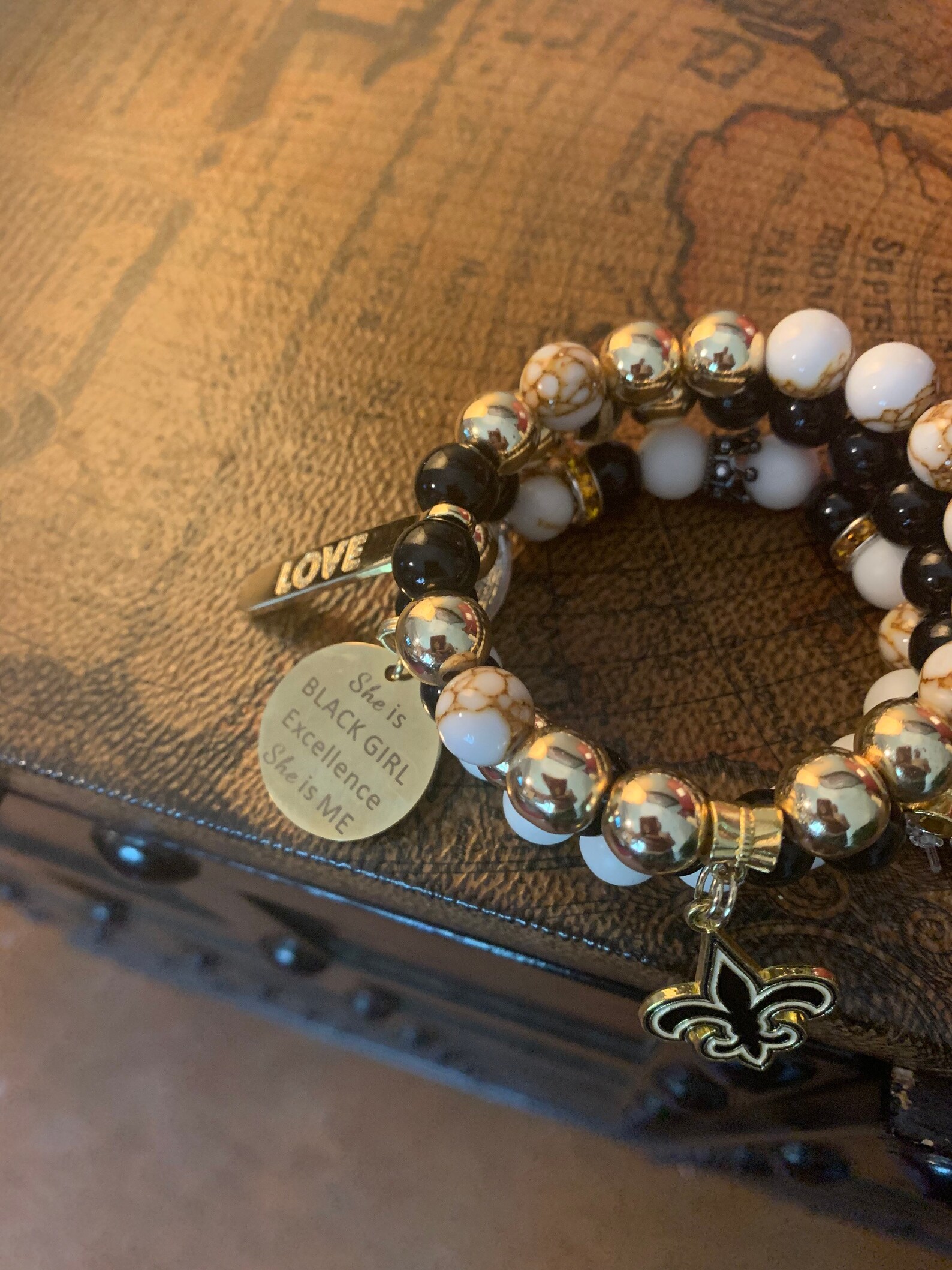 Saints charm bracelet Clearance