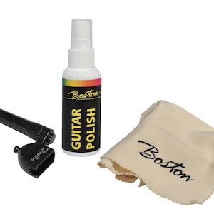 Guitar maintenance kit, polish, cloth and string winder
