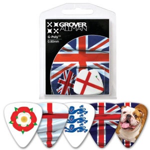 English Style Guitar Plectrums - Pack of five