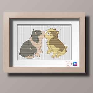 Cross stitch pattern Puppy Cute Dogs Instant Download Small pattern Children Saga