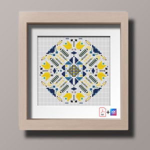 Cross stitch pattern Ukraine Ornament Color Instant Download PDF Saga
