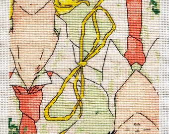 Patrón de punto de cruz Compañeros de clase Doukyuusei Dos amigos Decoración de pared PDF