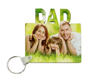 Llavero de sublimación de papá en blanco de doble cara
