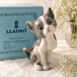 Lladro Cat Figurine - Etsy