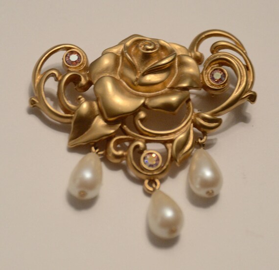 VINTAGE PEARL PIN MINI VINTAGE ROSE VINTAGE PEARL PIN MINI VINTAGE ROSE