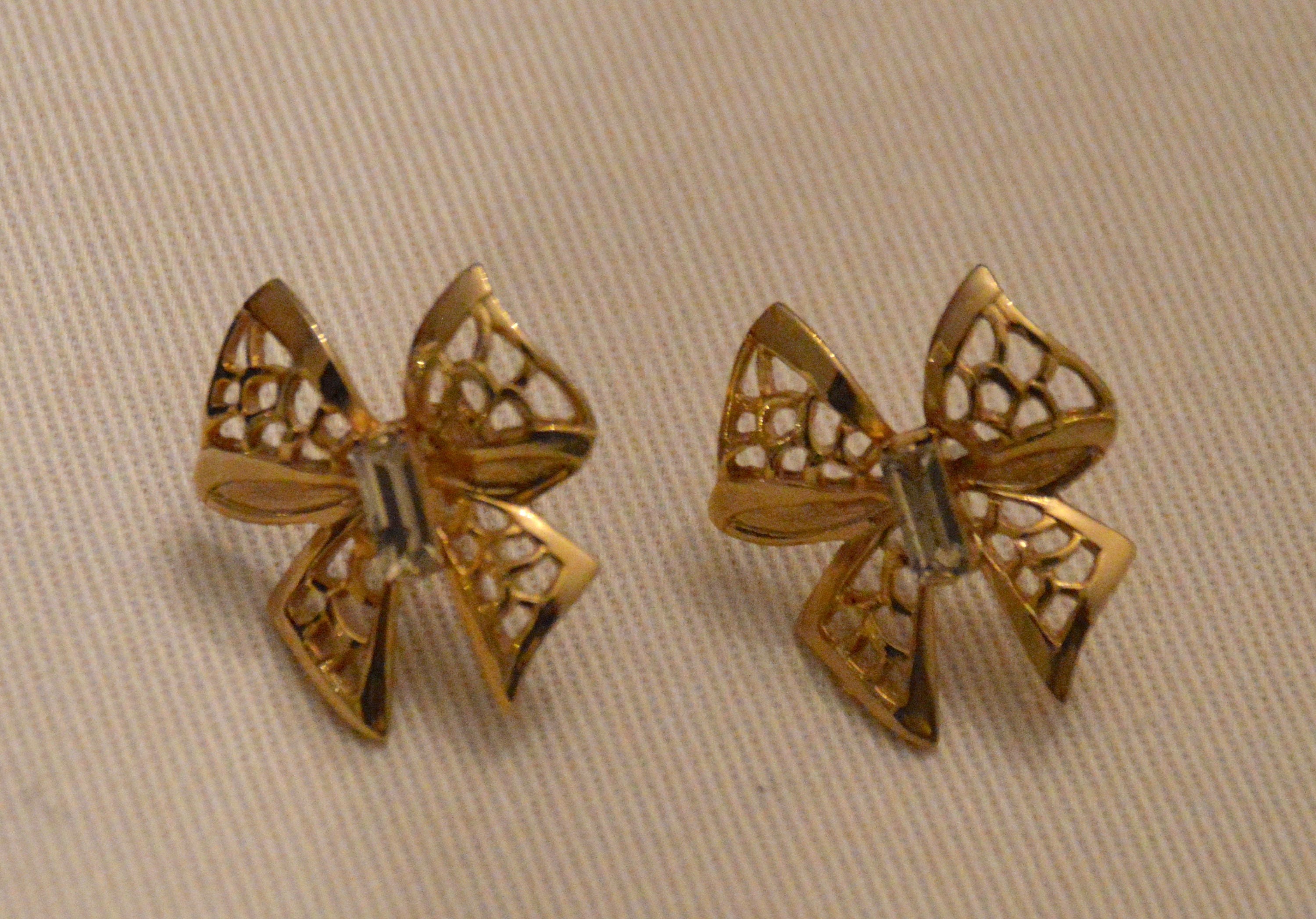 Vintage 14K Rose Gold Bow Earrings – Guy Edward Family Jewelers