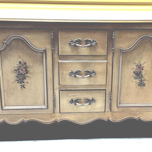 Hand-Painted French Provincial Louis XV Buffet