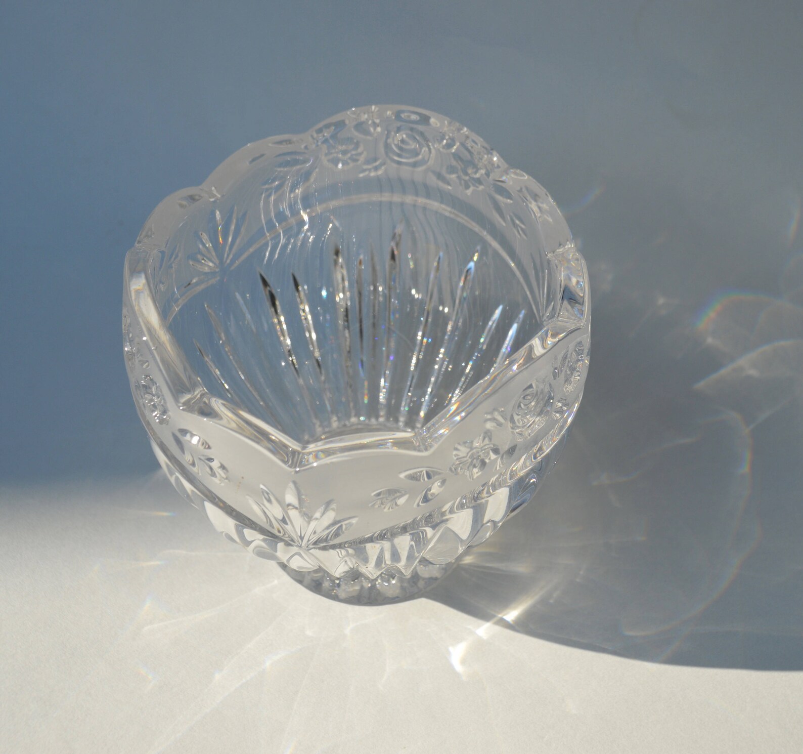 Oneida Crystal Votive Bowl Vintage 1990's Southern Garden Etsy