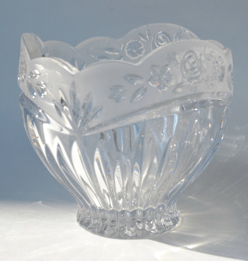 Oneida Crystal Votive Bowl Vintage 1990's Southern Garden Etsy