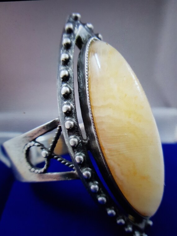 Solid 875 Silver ring. dandelion ring,silver band