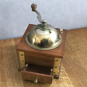 vintage coffee grinder.