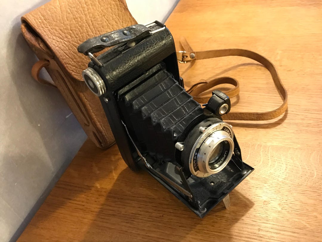 Appareil Photo Argentique LUMIERE LUDAX Années 1940 - Format 120 - Soufflet Noir - France
