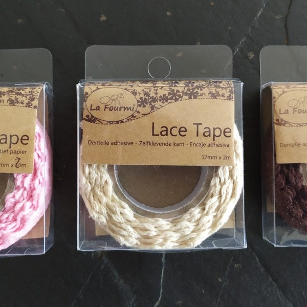 Fin de Série - Ruban de DENTELLES adhésives : Lace Tape - 17mm x 2m