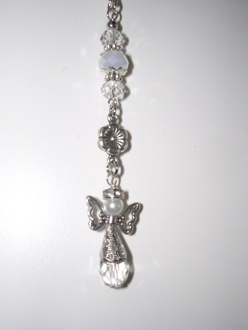 Guardian Angel Car Mirror Charm Angel in White rear view | Etsy