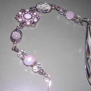 White Crystal Suncatcher, Crystal Icicle Window Ornament