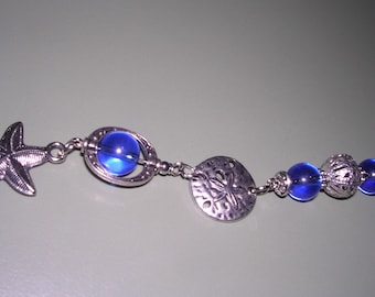 Sand Dollar Starfish Rear View Mirror Charm, Sand Dollar Car Charm, Starfish Rearview Mirror Charm