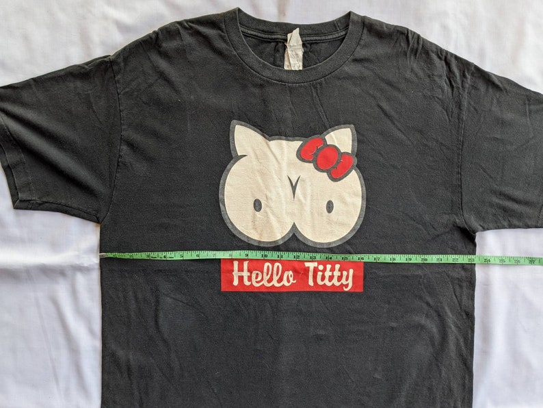 Vintage Y2K Hello Titty parody Hello Kitty shirt