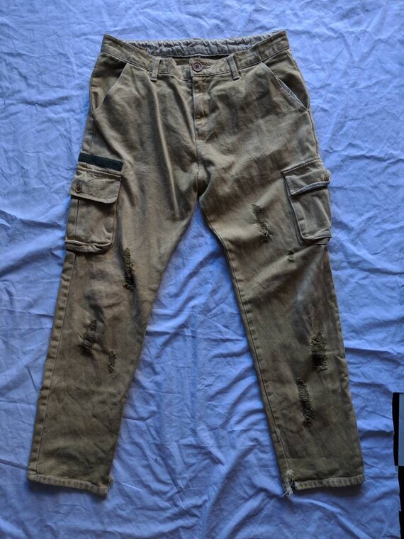 casual multiple pocket camo printed pants