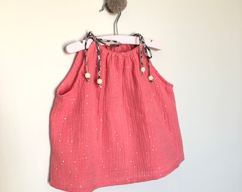 Top à bretelles fille 2 et 4 ans