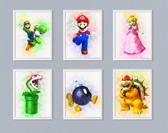 Super Mario Decor Etsy