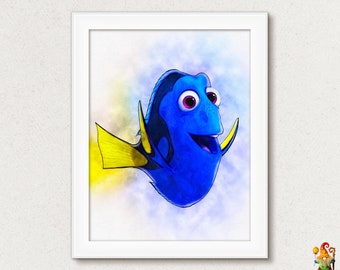 Finding Nemo Dictionary Art Print Poster Picture Disney Pixar Dory Children Fish