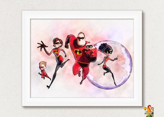 The Incredibles Print Poster Incredibles Wall Art Incredibles
