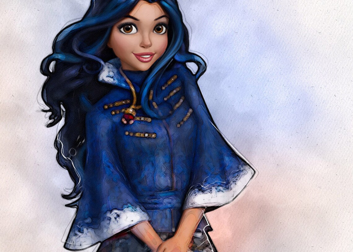 Disney Descendants print wall art Descendants 2 party Evie | Etsy