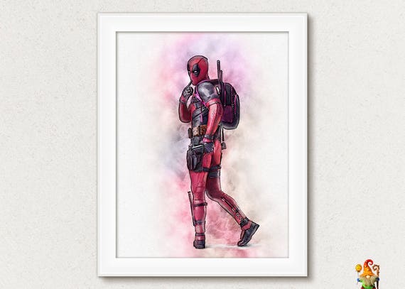 Deadpool Print Printable Wall Art Deadpool Super Hero Print
