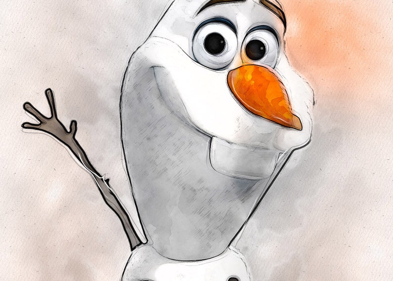 olaf frozen print poster frozen birthday printable frozen etsy