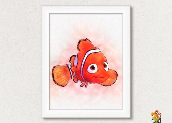 Nemo Print Finding Dory Poster Finding Nemo Cartoon Wall Art