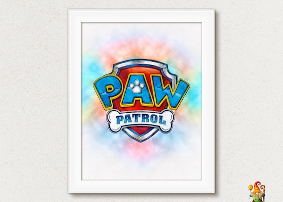 PAW Patrol print poster PAW Patrol art Watercolor Digital Printable Design Nursery Decor Kids Wall Art Baby Poster Instant Download Il_570xn