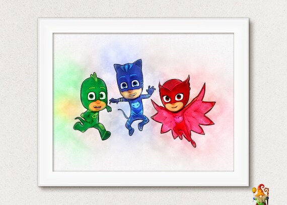 Pj Masks Personalized Poster Poem 8x10 Room Wall Decor