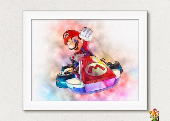 Super Mario Bros Print wall art Mario Kart Mario Bros Print Mario Bros Nursery Decor Wall Art Poster Decoration Printable Mario Bros Gift Il_570xn