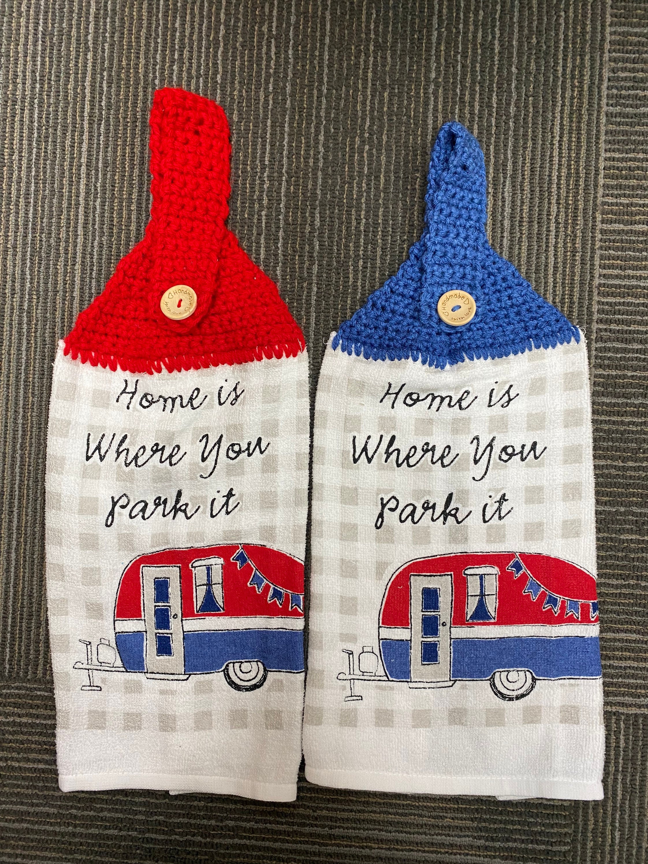 Crochet Camper Trailer Dish Towels Set of Two Etsy