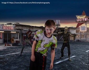 Zombie Background, Walking Zombies Backdrop, Dead Walkers, Monster Background, Halloween Digital Backdrop, Halloween Background