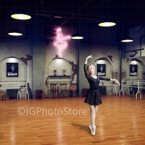 Dance Studio Digital Backdrop, Dance Hall Background for Composite Photography, Photoshop Template, Ballet Dancer Portraits Backdrop