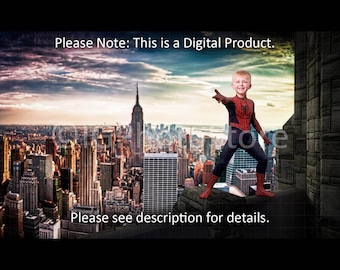 Custom Superhero Photo Edit, Personalized Composite Artwork (Digital File)