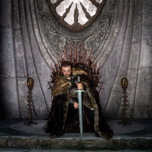 Iron Throne Digital Backdrop, Medieval Fantasy Throne Room Digital Background, Newborn Digital Backdrop, Cosplay Background