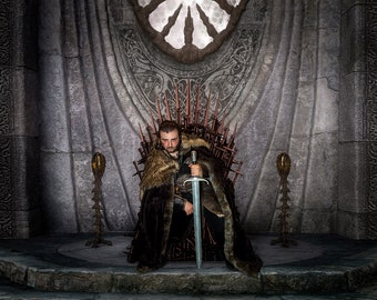 Iron Throne Backdrop, Medieval Throne Room, GOT Cosplay Background (Digital Download)