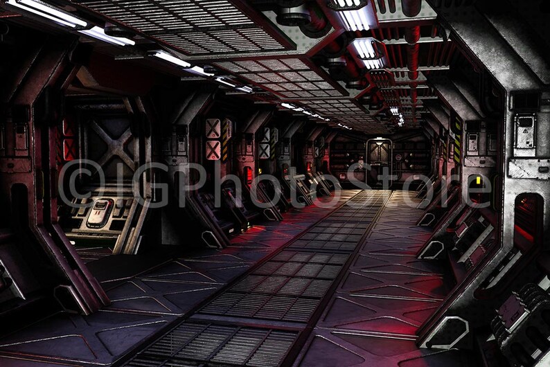 Sci-fi Digital Backdrop & Overlay Bundle, Digital Backgrounds ...