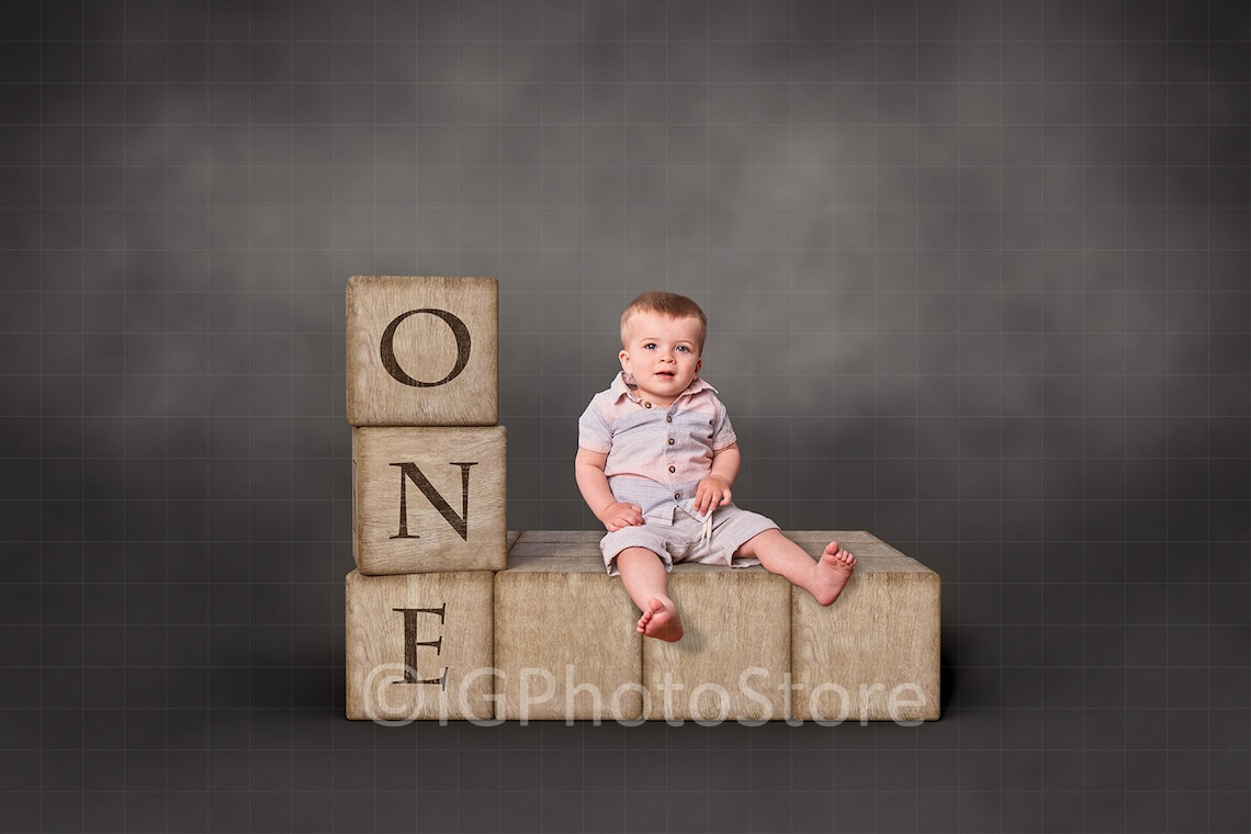 First Birthday Digital Backdrop One Year Digital Background - Etsy
