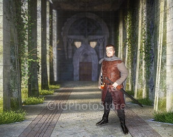 Medieval Fantasy Cosplay Digital Background, Castle Hall Digital Backdrop, Costume Portrait Background, Cosplay Photography Backdrop