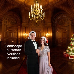 Christmas Digital Background, Holiday Family Portrait Backdrop, Xmas Backdrops, Christmas Tree Backdrop, Red Carpet Holidays Party Backdrop
